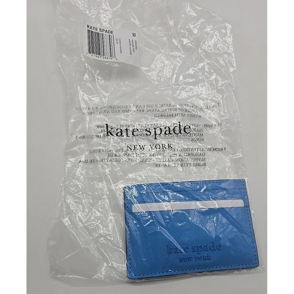 Kate Spade New York Cameron Monotone Small Slim Card Holder Oceanside‎